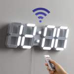 플라이토 와이파이 LED 벽시계 인테리어 무소음 거실 개업 집들이 전자 디지털 벽걸이시계 : 지성아이엔씨