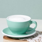 러브라믹스 에그 라떼잔 파파야민트 300ml 카페 커피잔 6개세트 : 형제주방몰