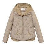 경량패딩 후드 누빔 점퍼 니트 아우터 파카 다운 투피스 간절기 페이크 여성 캐주얼 퀼팅 : The건강한 하루