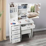Vanrste White Dressing Table Set H3056 : 솔로몬 상회