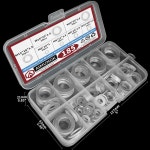 스프링와셔 원형 고온 및 내마모성 알루미늄 플랫 와셔 분류 키트 M12 M14 M16 M5 M6 M8 M10 185 개 : 복순2마켓