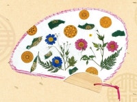 시니어미술 압화 꽃 종이부채 노인 어르신만들기 : 김씨네아트