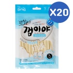 덴탈껌 우유 100g 20P 강아지 간식 개껌 반려견 애견껌 강아지덴탈껌 관리 반려견껌 간식 반려견 : 행밤
