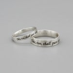 실버 925 여자 남자 이또한 지나가리라 각인 은반지 : 골드앤스톤
