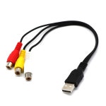 USB 수3RCA RGB 암 AV 오디오 비디오 복합 케이블 코드 어댑터 컨버터 커넥터 구성 요소 리드 RCA 케이블 : 글로벌셀렉트트