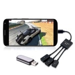 마이크로 USB C 타입 허브 수암 이중 USB 20 호스트 OTG 어댑터 케이블 스마트폰 컴퓨터 태블릿용 3 포트 3 in 1 : 글로벌셀렉트트