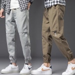 허리밴딩 편한 조거 스타일 남성 트레이닝 바지 남자밴딩 린넨 반바지 정장 츄리닝 여름 면바지 슬렉스 : 행밤