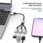 USB 허브 확장 3 포트 C타입 허브 USB 스플리터 데이터 전송 고속 OTG 어댑터 컴퓨터 샤오미 맥북 프로 에어용 : 글로벌셀렉트트