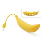 RUNBERRY 사랑스러운 재미있는 바나나 모양 디자인 USB 20 4 포트 허브 휴대용 크리에이티브 익스텐더 PC 맥 노트북 USBC 허브에 적합... 