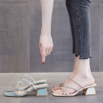 여름 통굽 샌들 여성 휴양지 여자 스트랩 발편한 엄마 스포츠 플랫폼 쿠션 : 해외마켓스토어