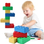 장난감정리함 Vanzlife 빌딩 블록 모양 플라스틱 보관함 공간 절약 상자 겹쳐 쌓은 데스크탑 컨테이너 정리함 : kongkongcom