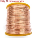 T2 베어 구리 와이어 016 02 03 04 05 06 07 08 10 250 12 15 18 22 1 개 09g 절연 없는 빨간색 구리 라인 5mm 3mm : 셀렉어트랙트