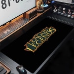 LOL피규어 롤 리그오브레전드 키보드 징크스 마우스 패드 리그 오브 레전드 카와이 게임 매트 대형 애니메이션 PC LOL 컴퓨터 액세서리... 