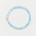 아쿠아마린 3월 탄생석 스카이블루 투명 여름 팔찌 : w에디션