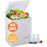 KRIB BLING 탈착식 바스켓이 있는 크리블링 컴팩트 가슴 냉동고 3.5 Cu.7단계 온도 조절이 가능한 Ft 상단 도어 개방형 독립형 딥 가정... 