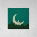 아트보다 김명진 달의정원10 달배 달토끼 토끼그림 달그림 사랑스러운그림 신진작가 원화구입 : ARTBODA