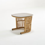 제주도 가구점 A9114 로프 철제 강화유리 U형 테이블 소 1color : 제주가구박스