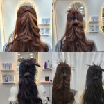 가시머리 가발 핀 가시번 반묶음 반머리 까치 당고 올림 머리 집게핀 : 또사고파