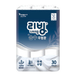 리빙 안심 무형광 3겹 데코 30롤 1팩 화장지 휴지 더 순수 삼정펄프 : 동그라미티슈