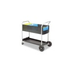 스쿠트 우편 카트 원 선반 2212w x 3912d 4034h 블랙실버 : 마크렌마켓