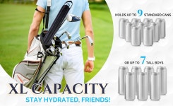 Super Large Golf Beer Sleeve for Bag with Reusable Cold Packs - Cooler 9 Cans Great Gift Holder Slin : 세천마켓