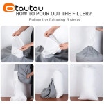 빈백/안락 OTAUTAU 두꺼운 코튼 싱글 시트 단면 소파 푸프 커버 필러 없음 빈백 퍼프 체이스 라운지 침대 세척 가능 SF053 : 무앤두