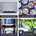 Super Large Golf Beer Sleeve for Bag with Reusable Cold Packs - Cooler 9 Cans Great Gift Holder Slin : 세천마켓