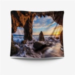 대형 패브릭 포스터 자연 바다 풍경 그림 벽면 인테리어 배경 천 : 엣지존