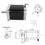 NEMA23 스테퍼   55  2 상 6.0A 23N 42HS0460 드 3D  CNC    머신 4 리드 케이블 : bestcorporatin