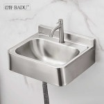 벽걸이 스텐 세면대 화장실 야외 소형 스틸 싱크대 : ARERAP