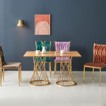 제주도 가구점 CZ4715 직사각 테이블 골드스틸 1200 2colors : 제주가구박스