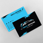 블루 파랑색 세차장명함 출장 세차명함디자인 제작 : 이날디자인제작소