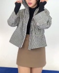 체크스판 후드 점퍼 : From Diane