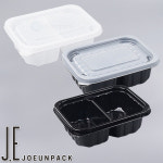 죽용기 BK 300ml 600개 전자렌지용 미니 사각 반찬 포장용기 : 조은팩