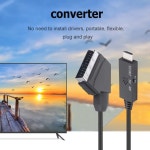 SCART HDMI 1080P 오디오 비디오 컨버터 케이블 HDTV DVD S용 어댑터 변환 플러그 앤 플레이 액세서리 1M 2 개 : 오아시스직구몰