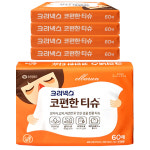 크리넥스 코편한티슈 60매, 5개 : 주식회사 올바른 -올핏