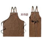 카페앞치마 방수 바리스타 미용 공방 미술 애견 작업용 업소용 작업 : 아띠스토어몰