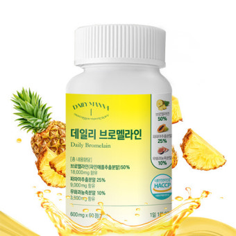 맑은 하루를 위한 데일리 브로멜라인 파파인 피신 파인애플 파파야 무화과 칼륨 브로맬라인 브로멜라닌 브로멜린 : 데일리만나N스토어