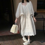 가디건 사이즈 빅 펀칭 볼레로 세트 : 화정마켓