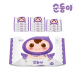 순둥이 프리미엄 엠보싱 아기물티슈 휴대용 캡형 20매×12팩 (cE휴12) : 순둥이 아기 물티슈