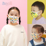 봄가을용 유아 아기 어린이 빨아쓰는 무형광 면 숨쉬기편한 입체 초소형 마스크 1+1 : 시율캐슬