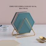 북유럽 단열 매트 철제 선반 토골 접시 수납 선반 실리콘 냄비 받침 접시 받침 그릇 받침 받침 받침 받침 받침 대나무 받침 케이스 : 프로히