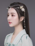 머리장식 고대 이마장식 눈썹과 미녀선기 이마의 사슬 머리장식 복 액세서리 : 마린피도