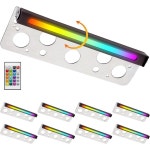 옹벽 조명 12인치 RGB 하드스케이프 페이버 조명 1.5W 360° 스위블 12V DC 저전압 계단 조명 실외 IP65 방수 LED 하드스케이프 조... 