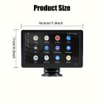 안드로이드오토 올인원 HUD 1778cm25D IPS 터치 스크린 자동차 모니터 무선 : 글로브14