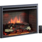 PuraFlame Western Electric Furnace 인서트불이 나는 소리 리모컨 7501500W 검정 너비 25 63/64 W X 23 3/16 H X 7 51/64 D : 원플러스... 