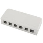 RJ45 6포트 아울렛케이스 외부 단자생성 키스톤마운트박스 : 오늘도꾸준히