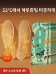 발열 깔창 쑥 겨울 여항온 자열 방취 깔창 남성 일회용 발찌 롱 보온 : 구로이오