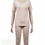 셀링프리 여성 반팔 내의 세트 내복상의 여자내의 산모내복 웜웨어 : 셀링프리