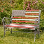 자어 주식회사. Well Made Metal American Flag Bench : 그린어반시티